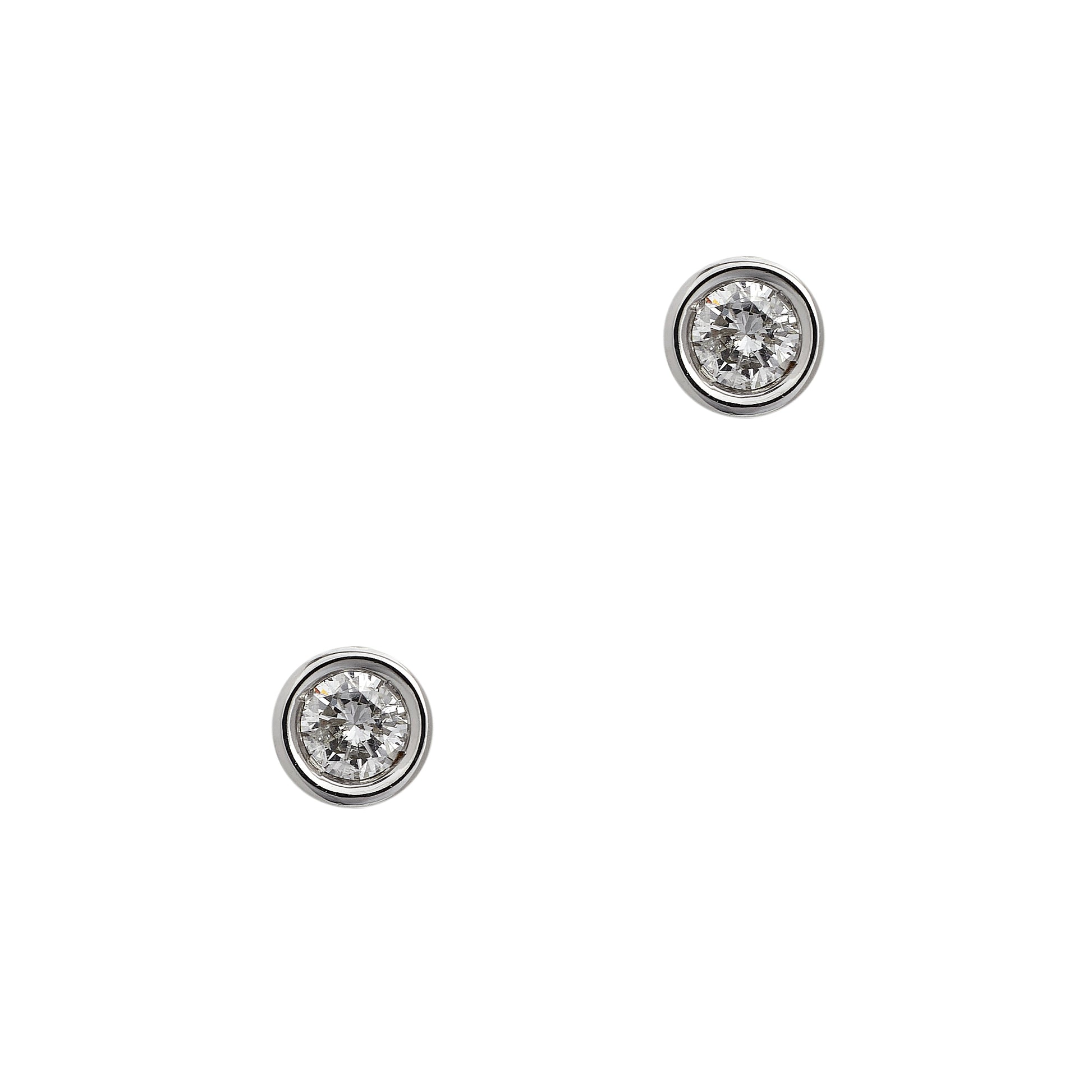 Pre-Owned 18ct White Gold Diamond Stud Earrings