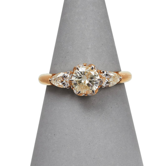 Pre-Owned 18ct Gold Triple Diamond Ring
