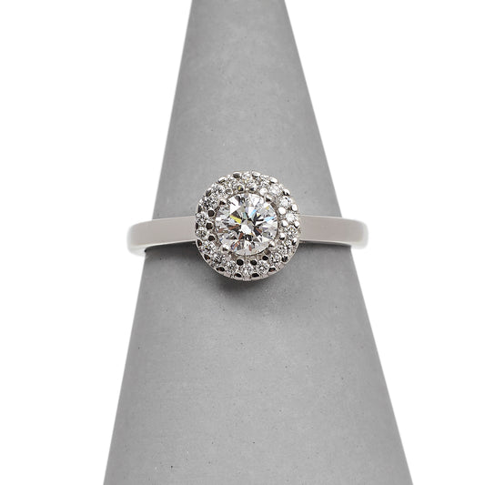 Pre-Owned 18ct White Gold & Diamond Cluster Ring