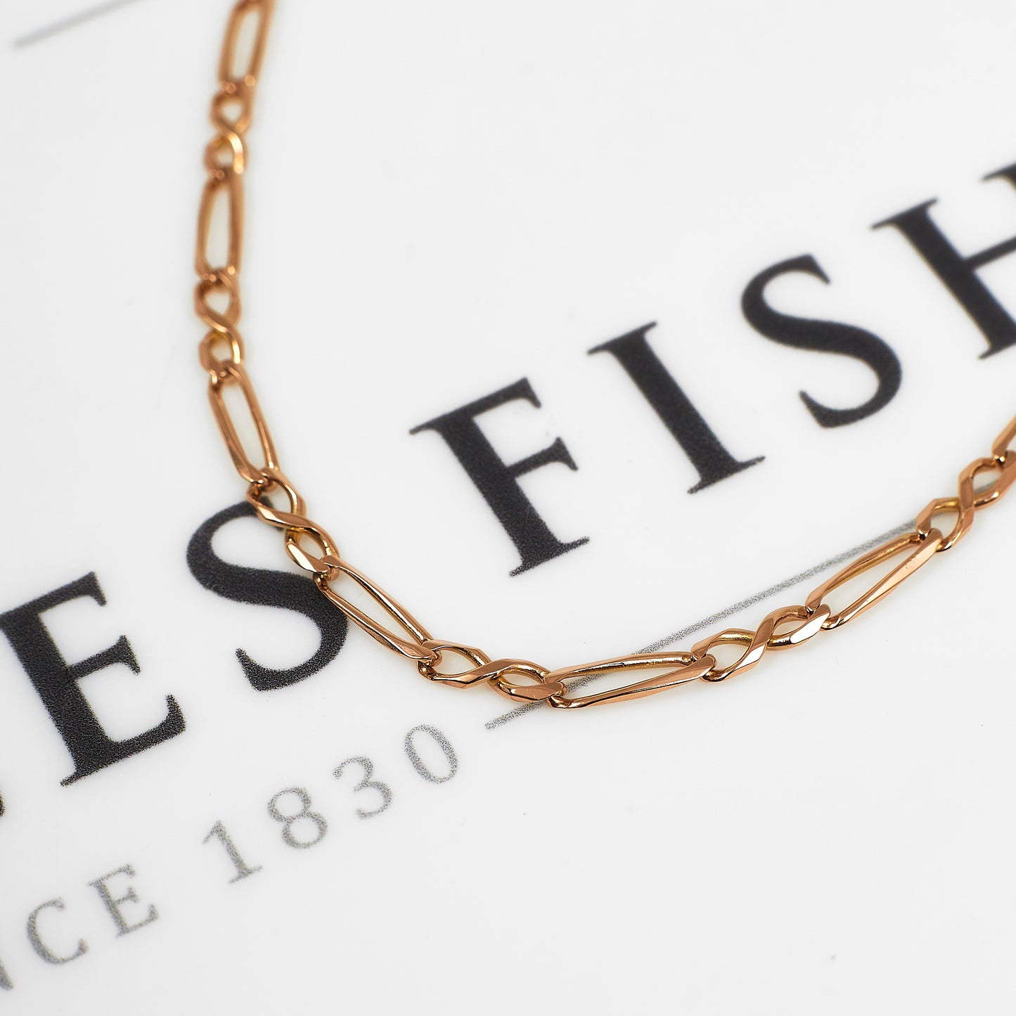 Pre-Owned 9ct Gold Oval & Figure Of 8 Link Necklace