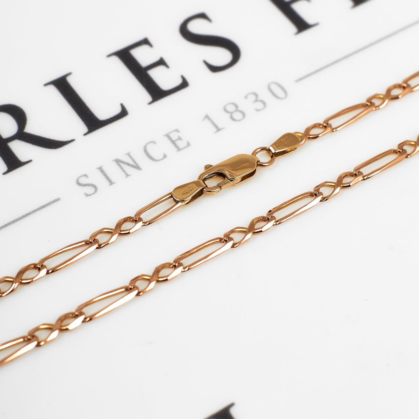 Pre-Owned 9ct Gold Oval & Figure Of 8 Link Necklace