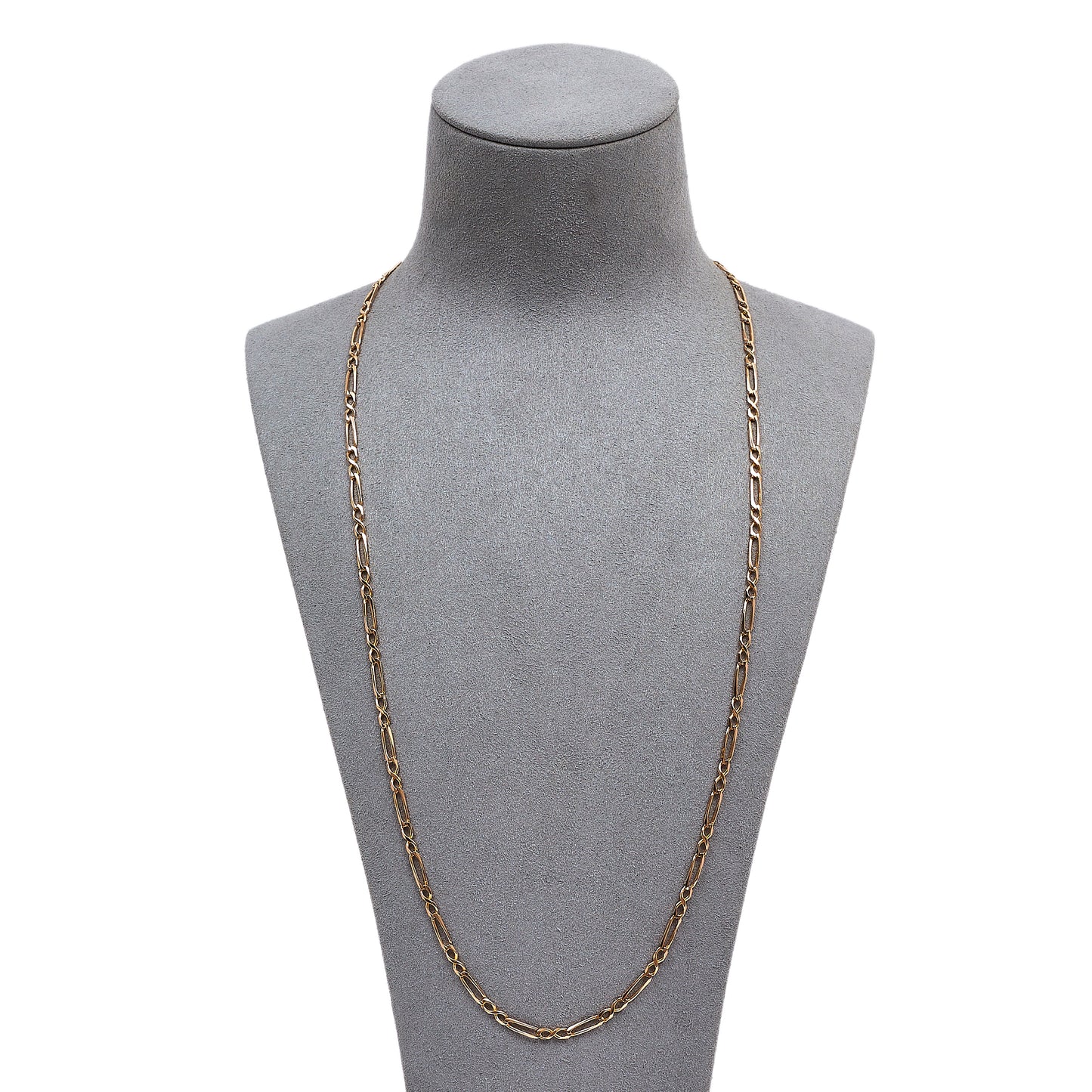Pre-Owned 9ct Gold Oval & Figure Of 8 Link Necklace
