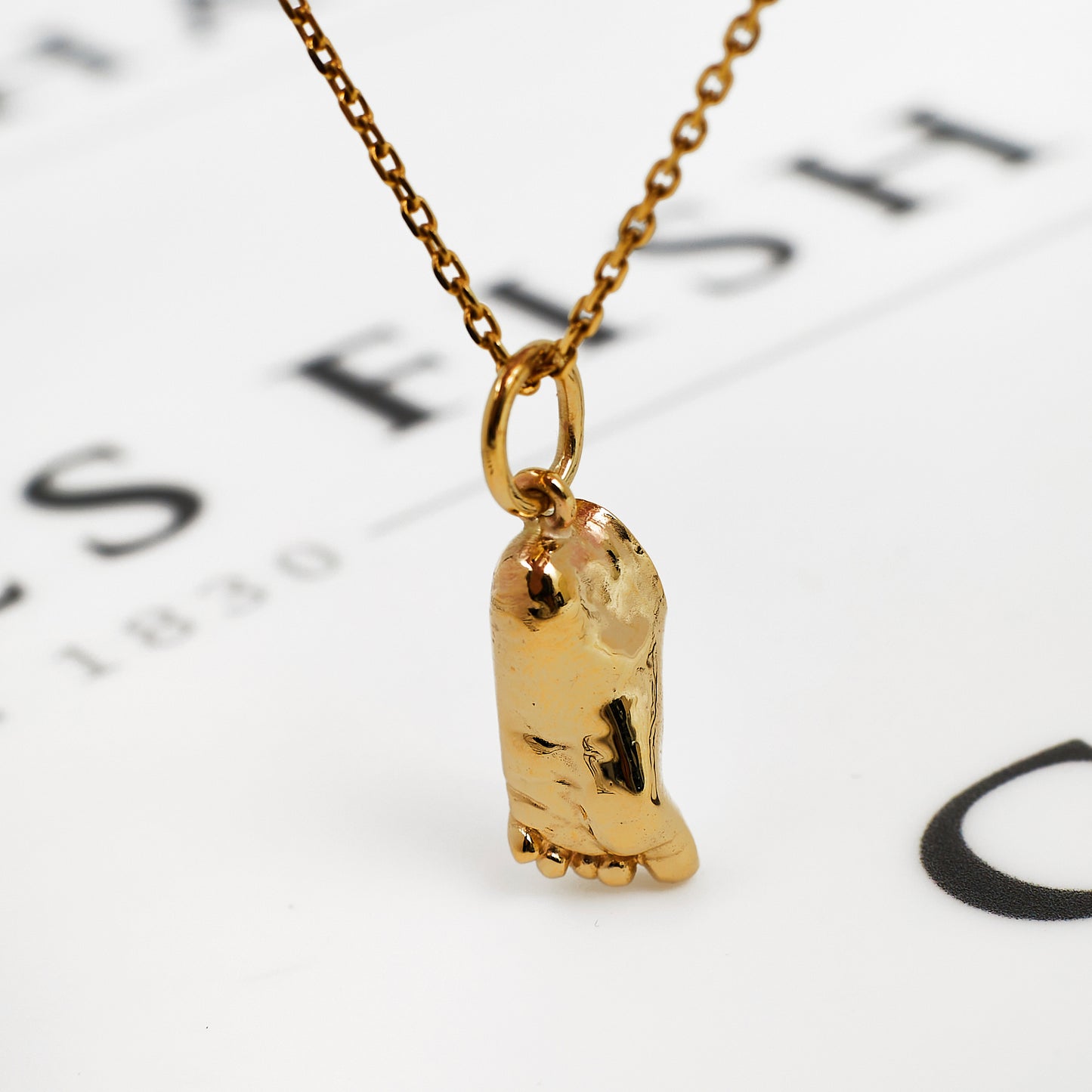 Pre-Owned 9ct Gold Baby Foot Charm