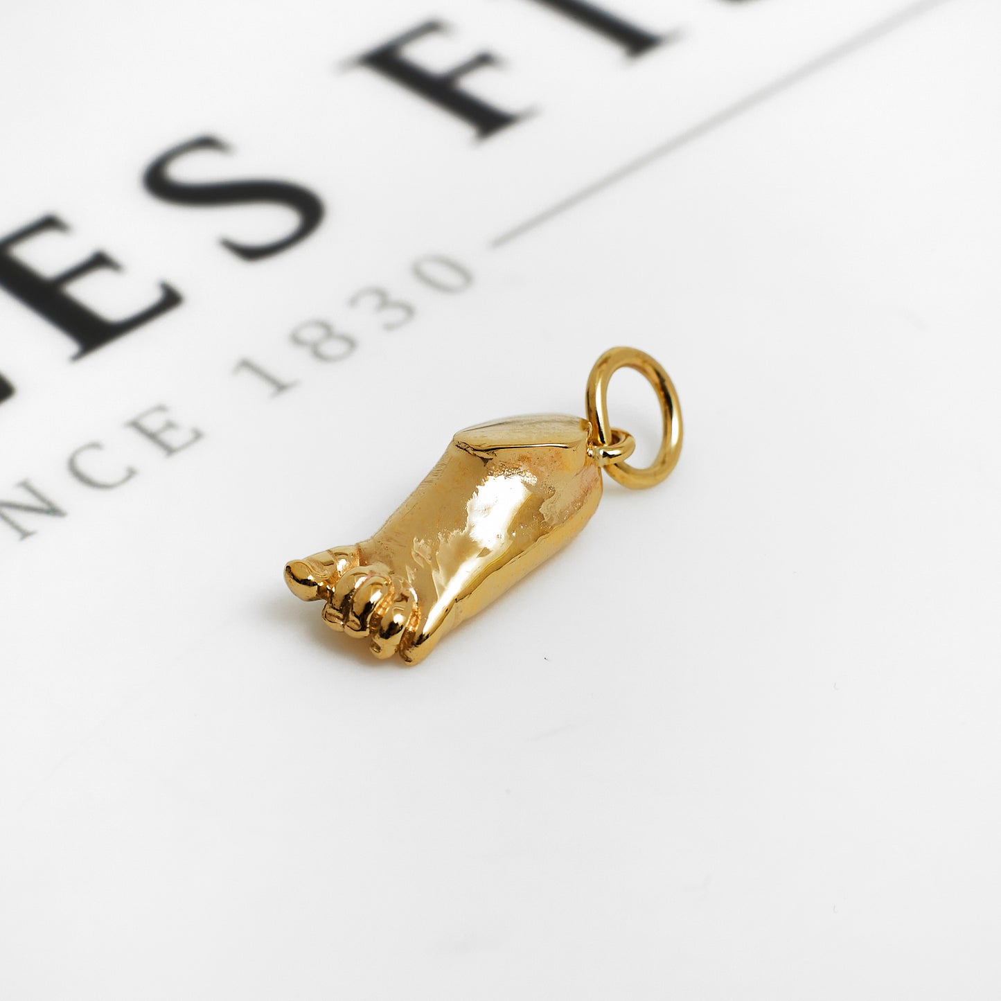 Pre-Owned 9ct Gold Baby Foot Charm