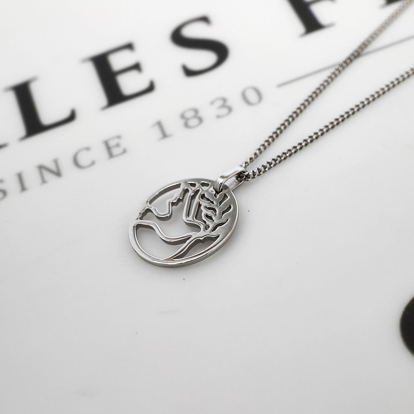 Pre-Owned 9ct White Gold Dove Of Peace Pendant