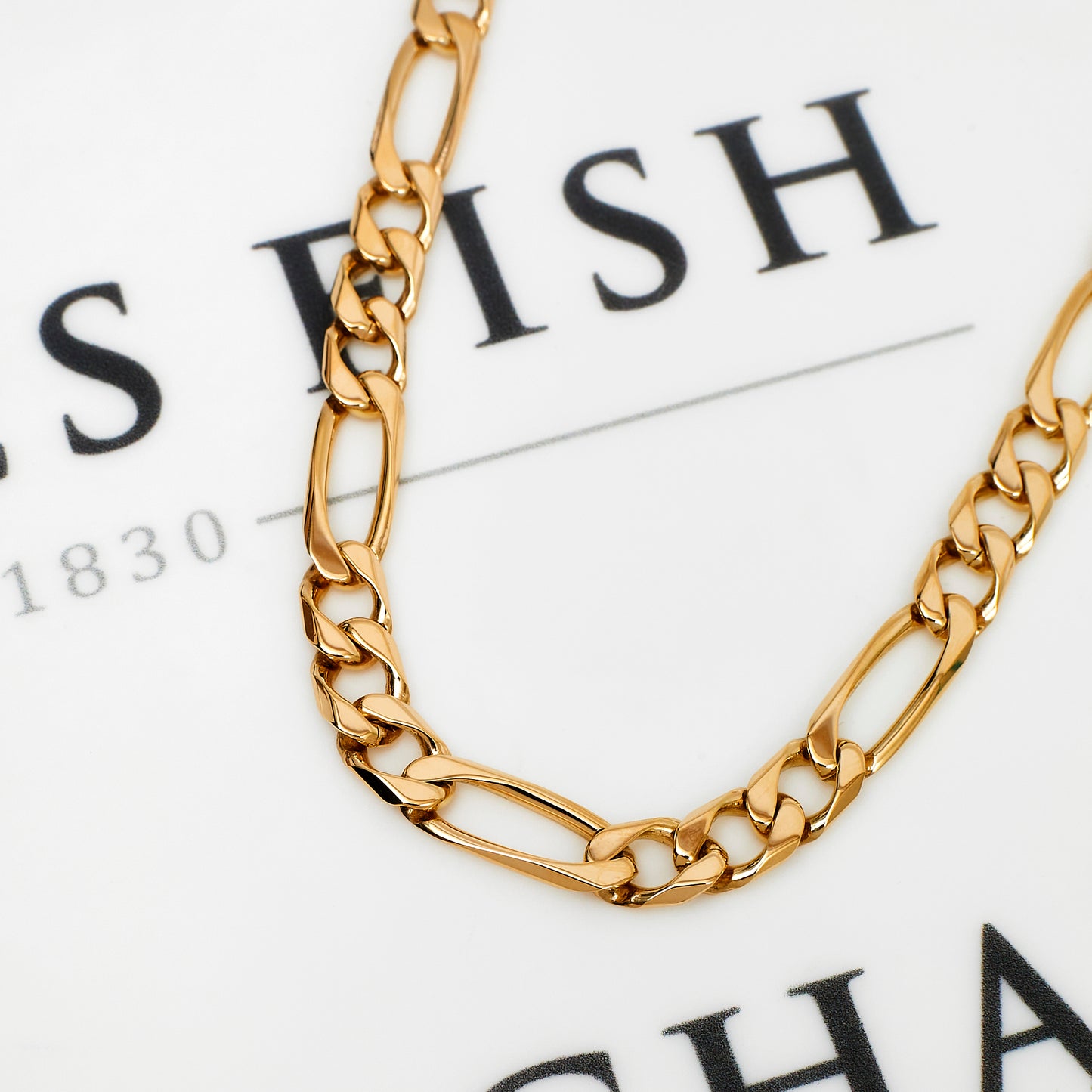 Pre-Owned 9ct Gold Figaro Chain Necklace 20inch