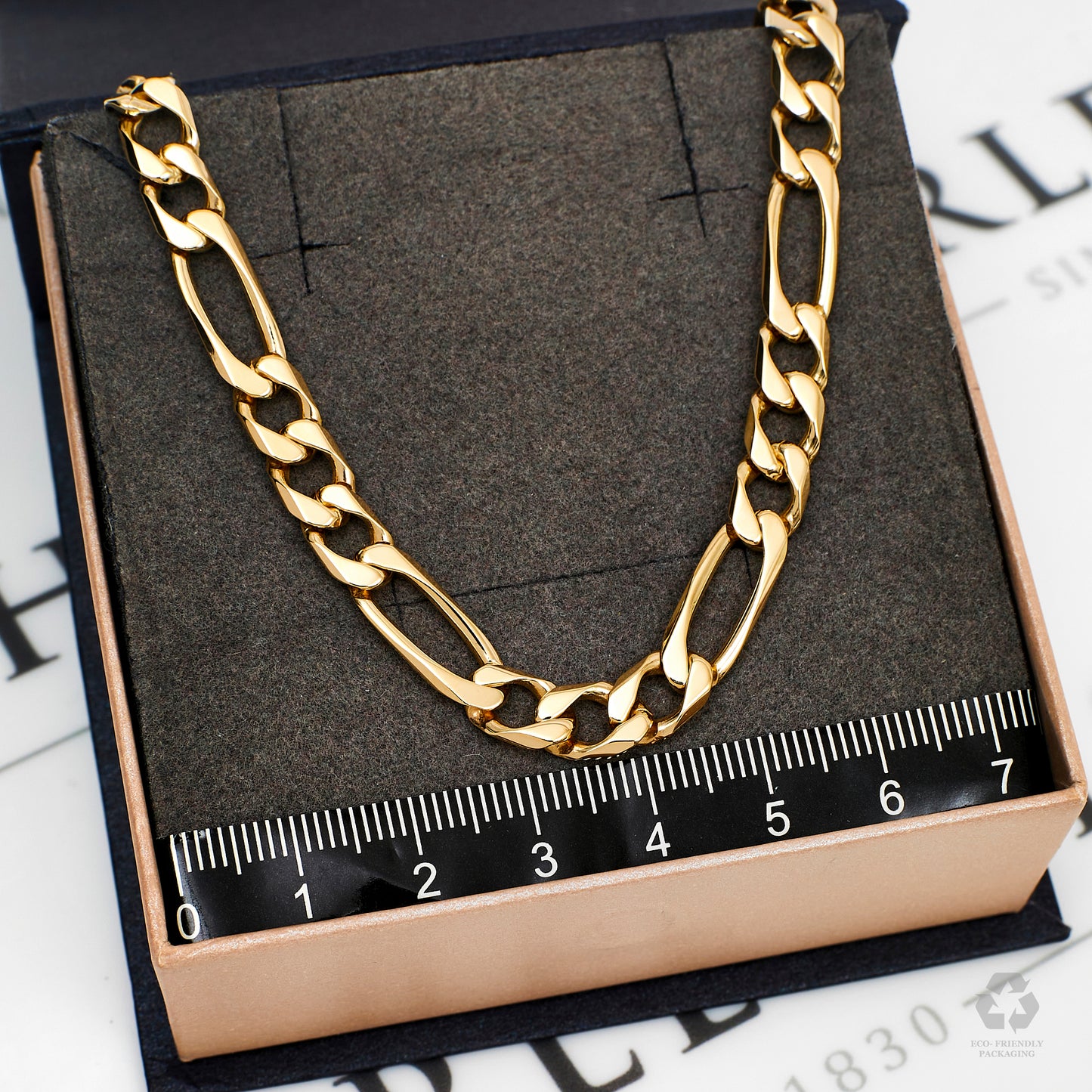 Pre-Owned 9ct Gold Figaro Chain Necklace 20inch