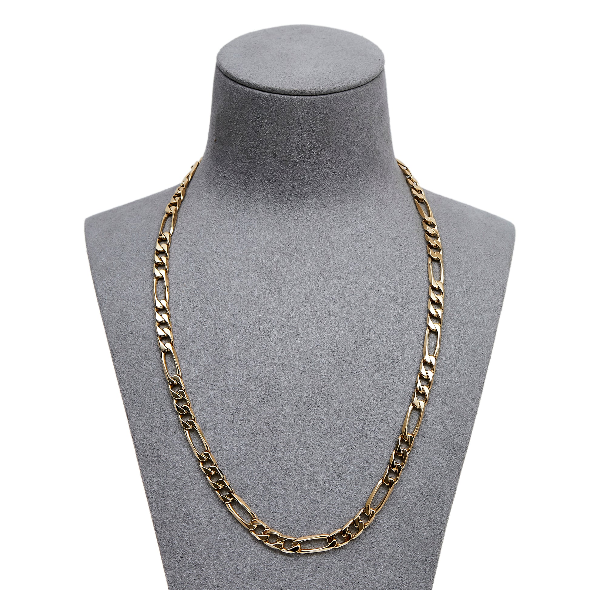Pre-Owned 9ct Gold Figaro Chain Necklace 20inch