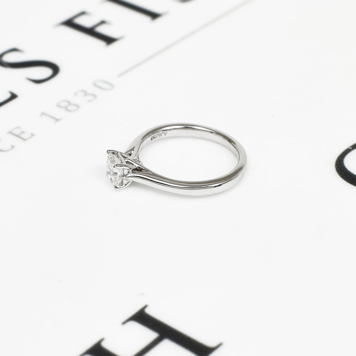 Pre-Owned 18ct White Gold Princess Cut Diamond Ring - Size K