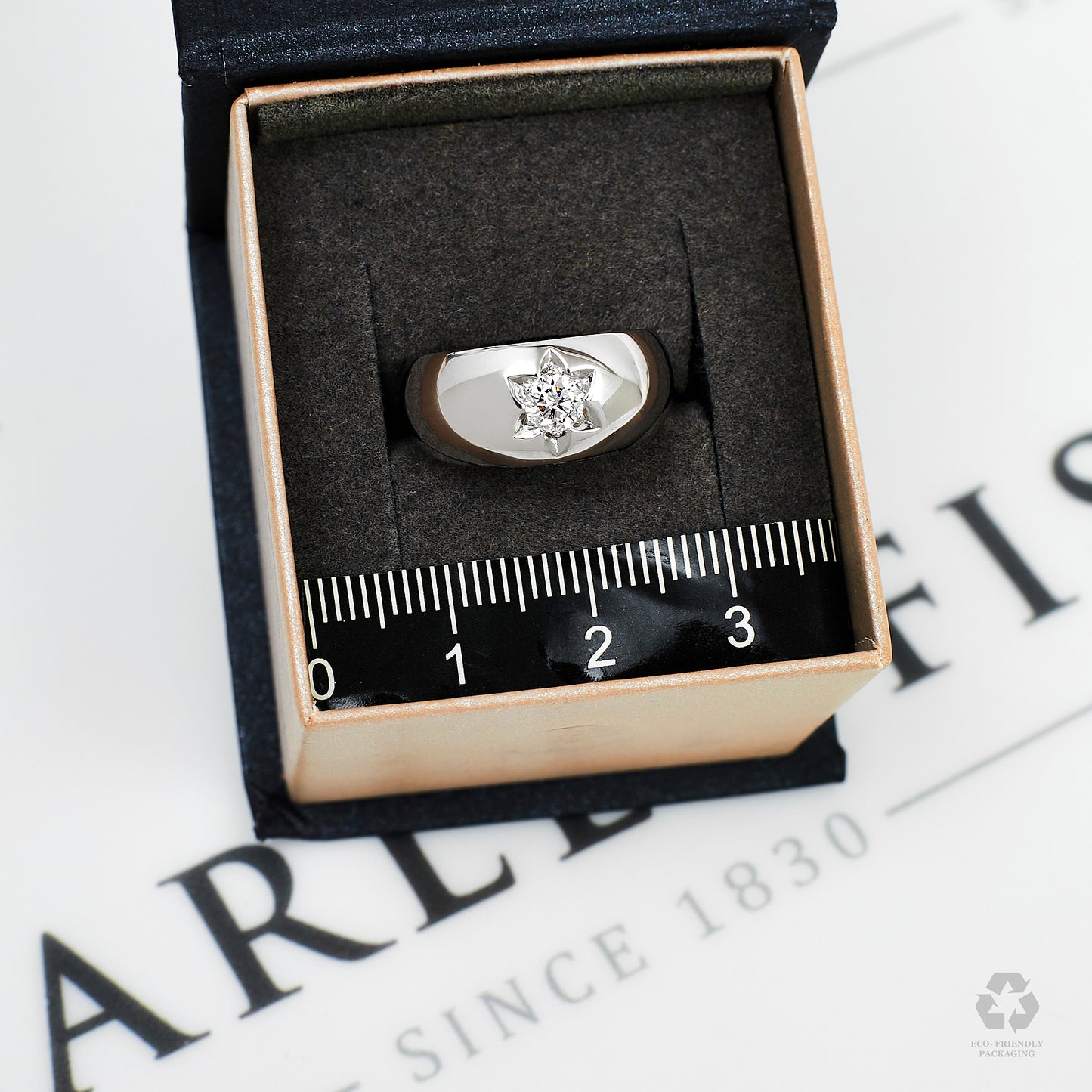 Pre-Owned 14ct White Gold Gypsy Set Diamond Band Ring