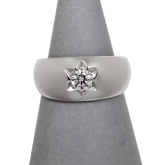 Pre-Owned 14ct White Gold Gypsy Set Diamond Band Ring