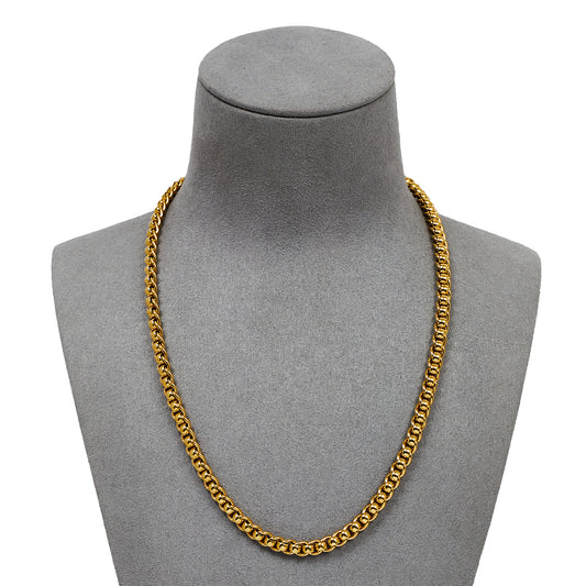 Pre-Owned 9ct Gold Round Curb Link Chain Necklace 18 inches