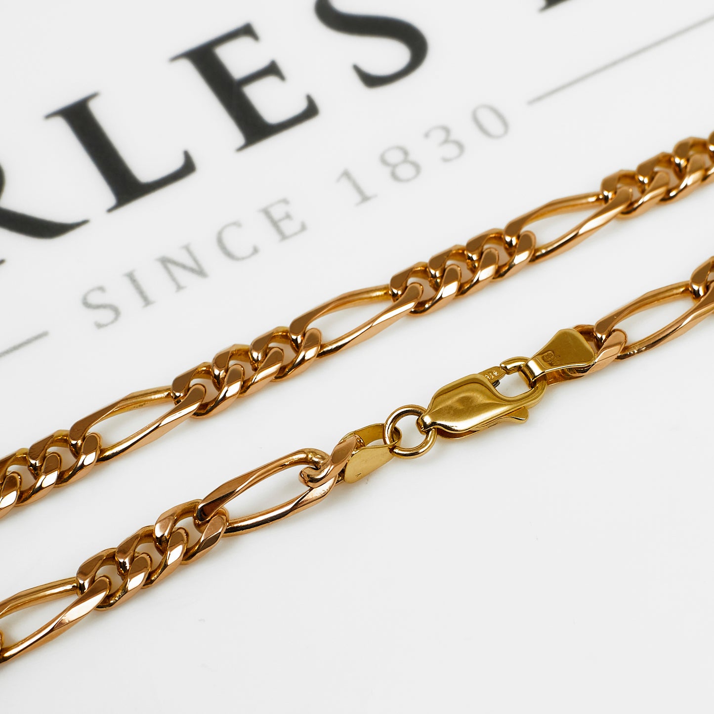 Pre-Owned 9ct Gold Figaro Chain Necklace