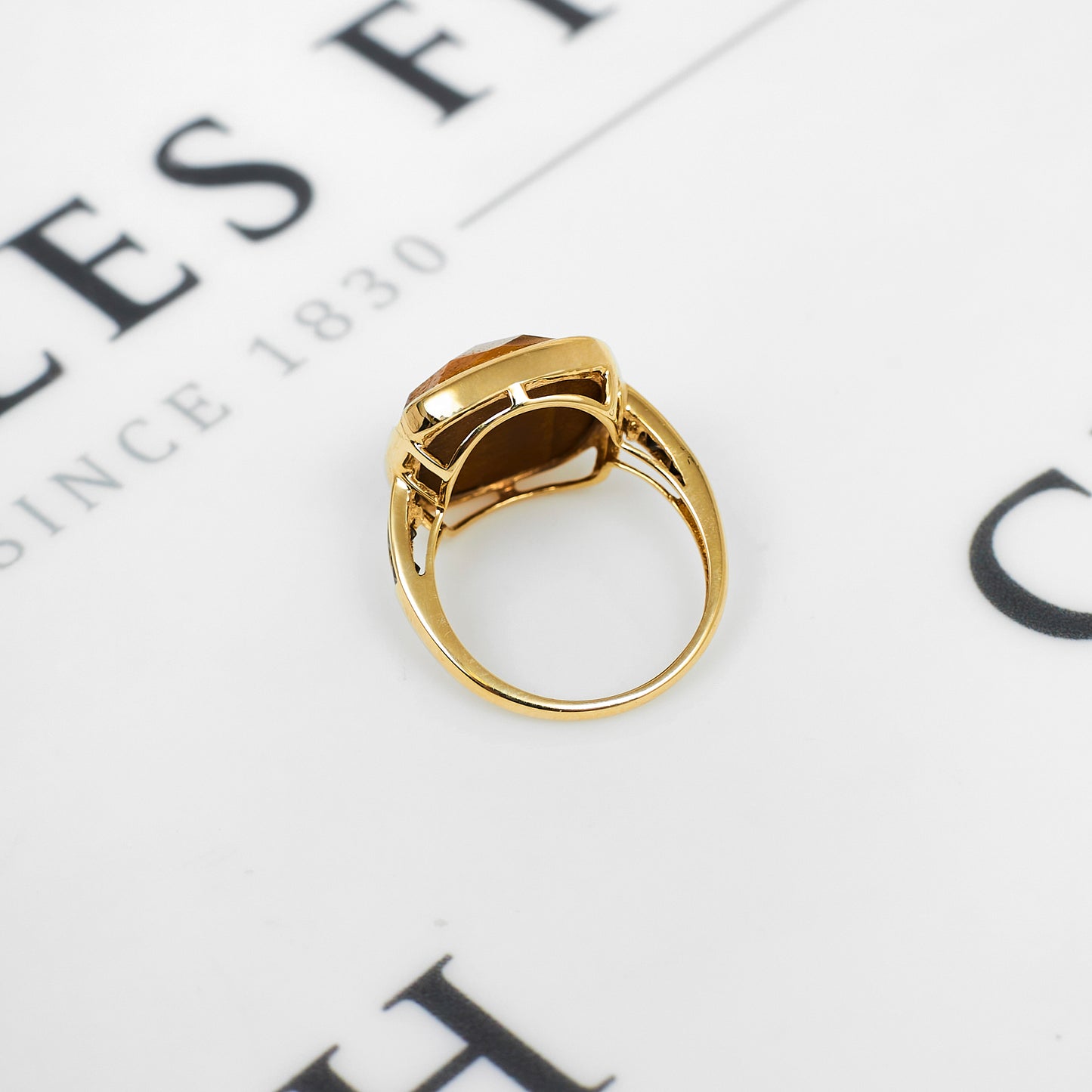 Pre-Owned 9ct Gold Tiger’s Eye & Smokey Quartz Ring