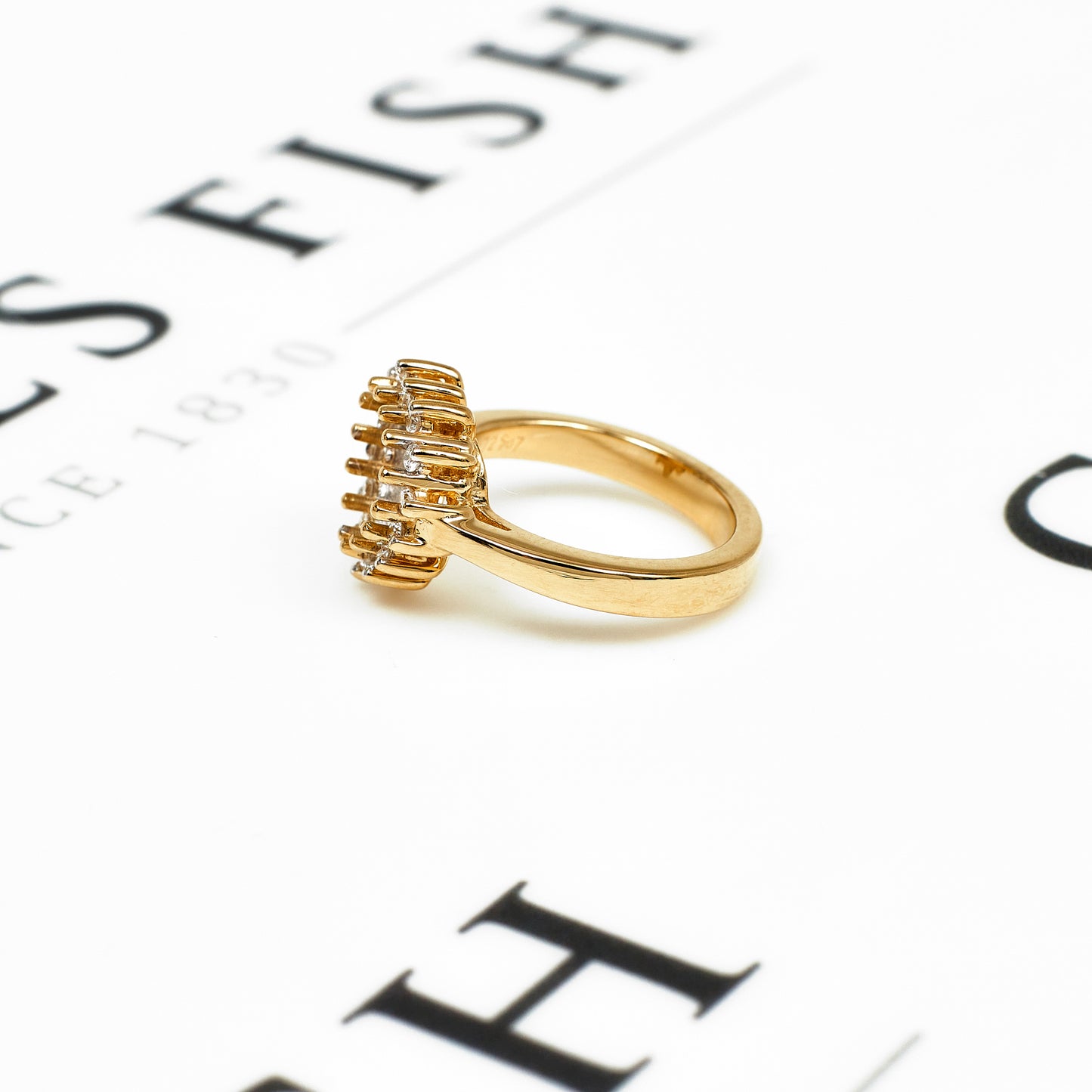 Pre-Owned 9ct Gold Diamond Framed Heart Ring