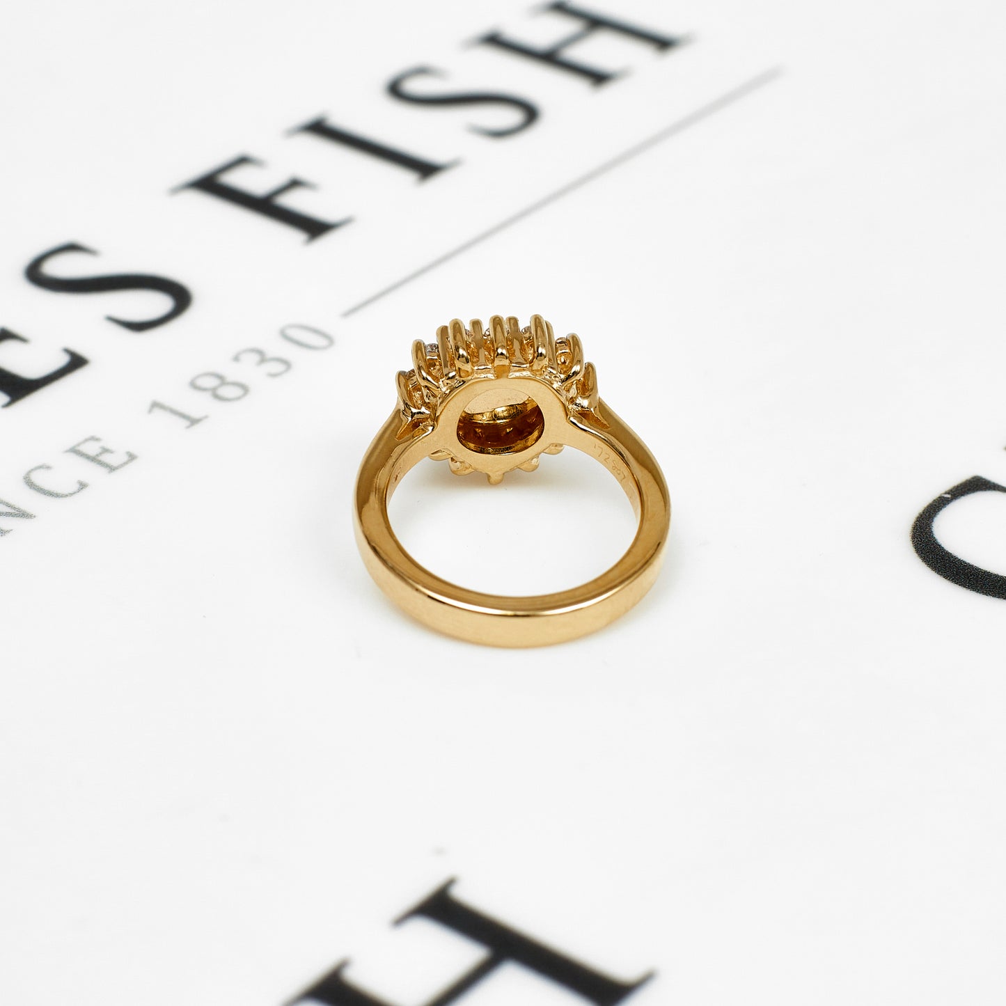 Pre-Owned 9ct Gold Diamond Framed Heart Ring