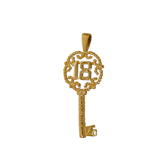 Pre-Owned 9ct Gold 18 Key Pendant