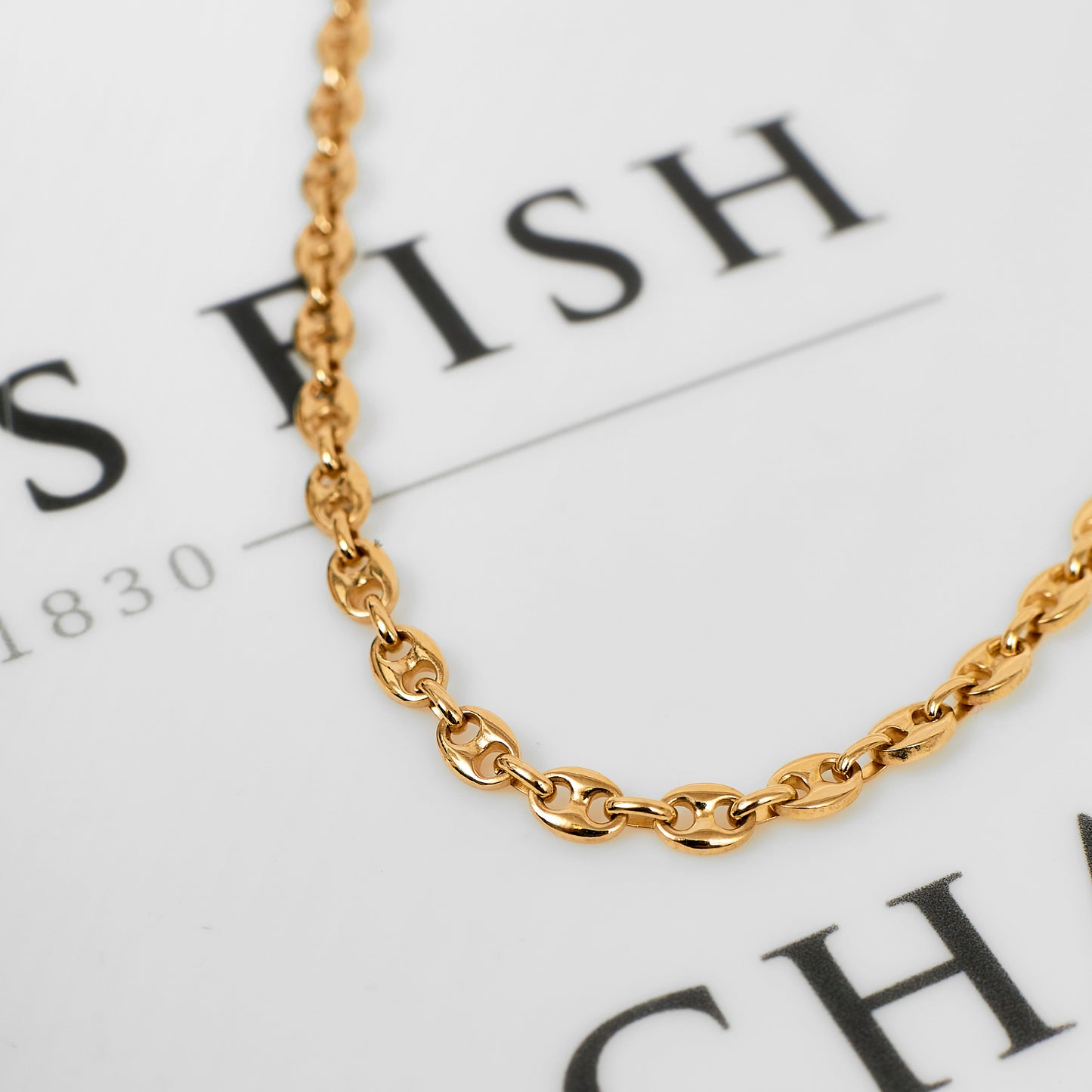 Pre-Owned 9ct Gold Anchor Chain Necklace 40 inch