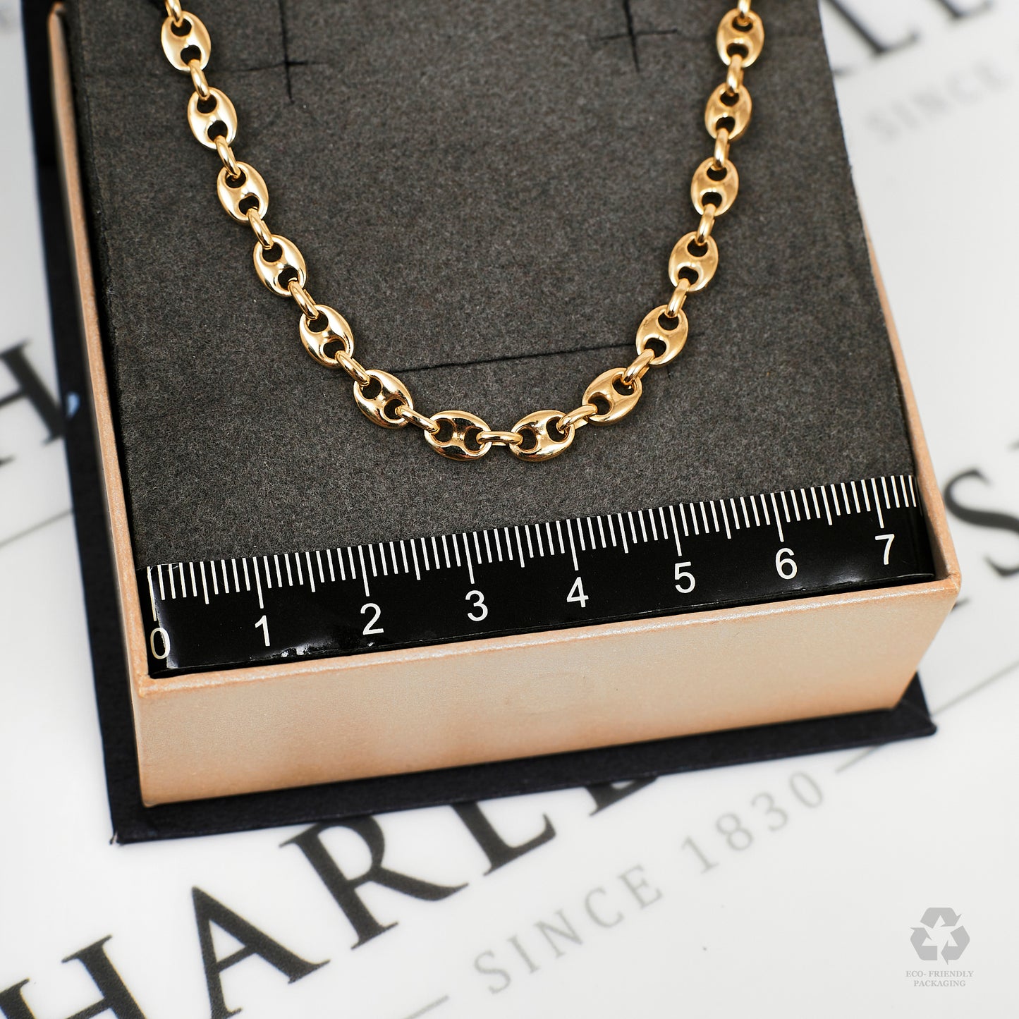 Pre-Owned 9ct Gold Anchor Chain Necklace 40 inch