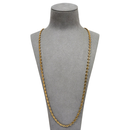 Pre-Owned 9ct Gold Anchor Chain Necklace 40 inch