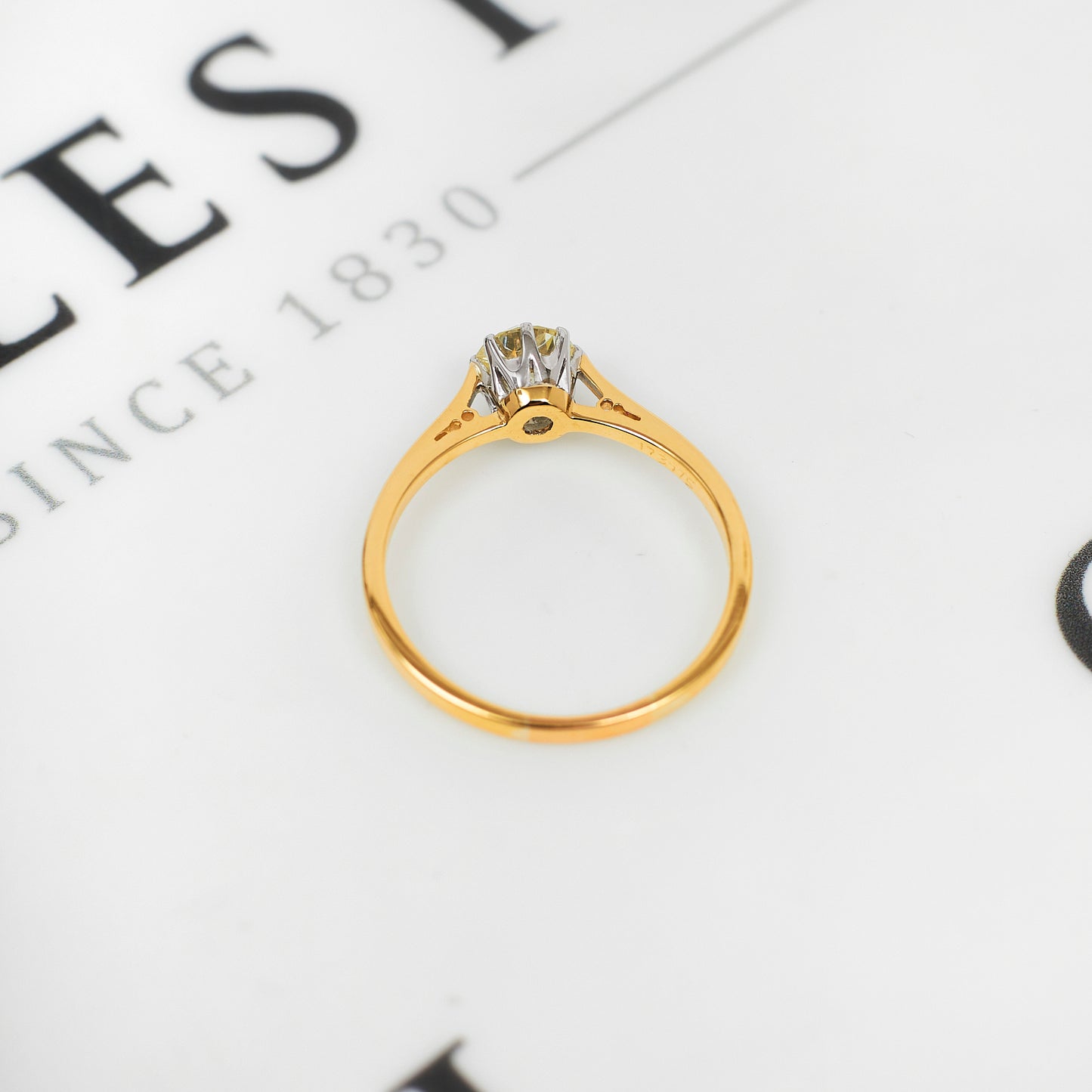 Pre-Owned 18ct Gold 0.86ct Diamond Solitaire Ring - Size U
