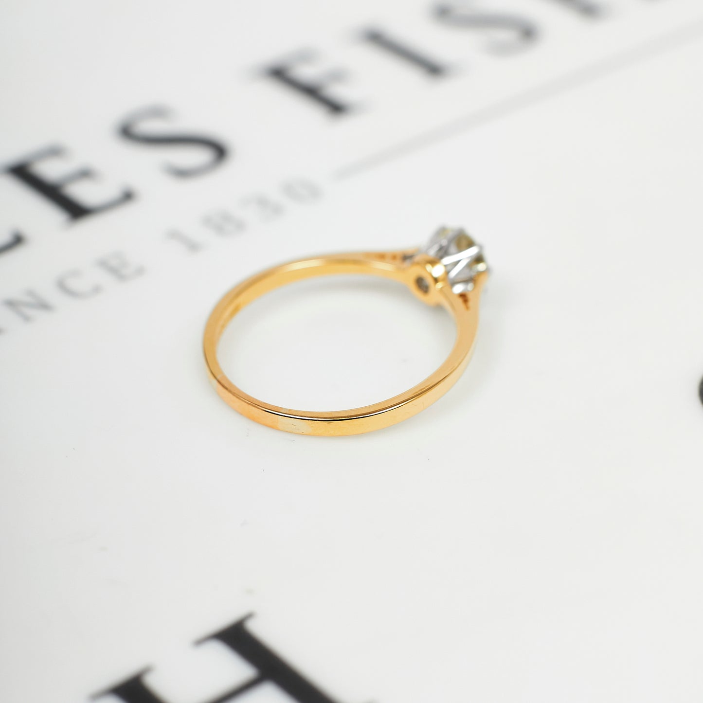 Pre-Owned 18ct Gold 0.86ct Diamond Solitaire Ring - Size U