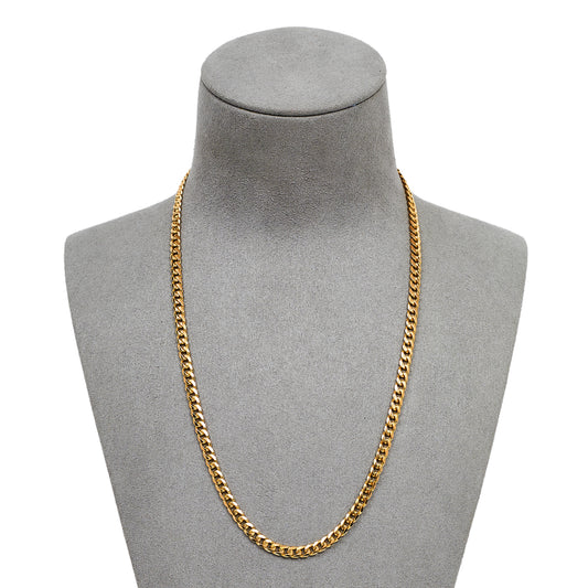 Pre-Owned 9ct Gold 4mm Curb Chain Necklace 18 Inches