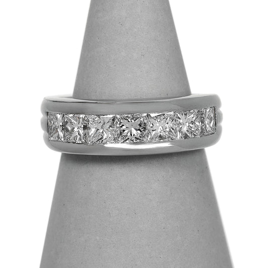 Pre-Owned Platinum 7 Princess Cut Diamond Half Eternity Ring