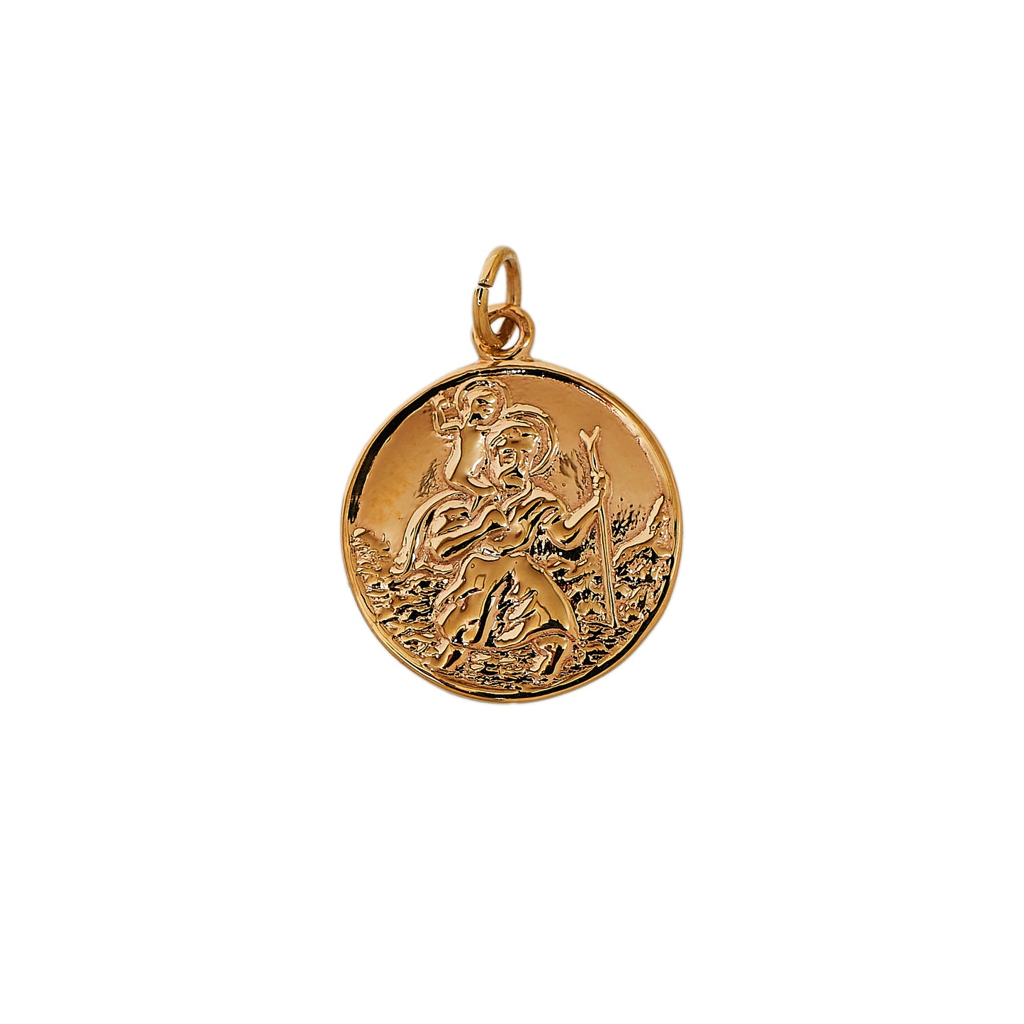 Pre-Owned 9ct Gold St Christopher Pendant 23mm x 16mm