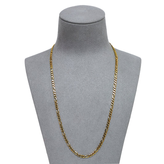 Pre-Owned 9ct Gold Figaro Necklace 21 Inch