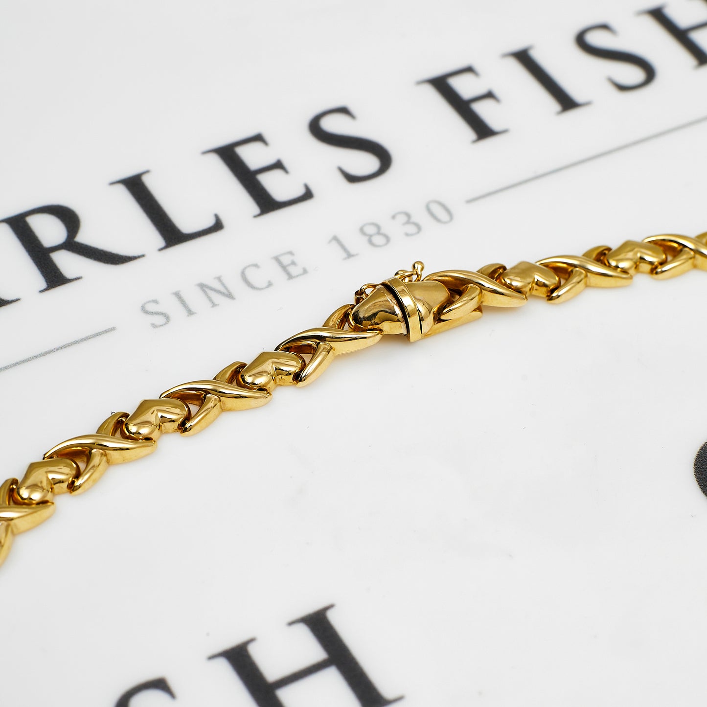 Pre-Owned 9ct Gold Heart Design Necklace & Bracelet SET