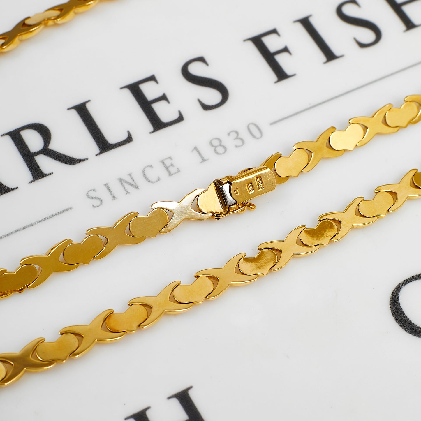 Pre-Owned 9ct Gold Heart Design Necklace & Bracelet SET