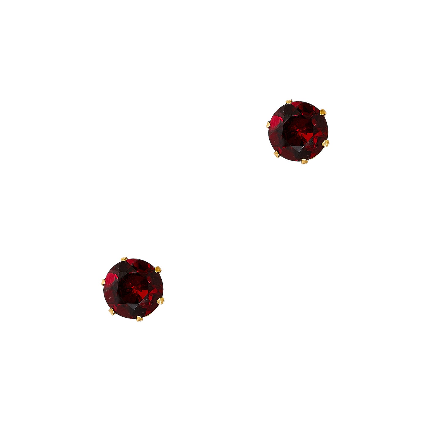 Pre-Owned 9ct Gold Garnet Stud Earrings