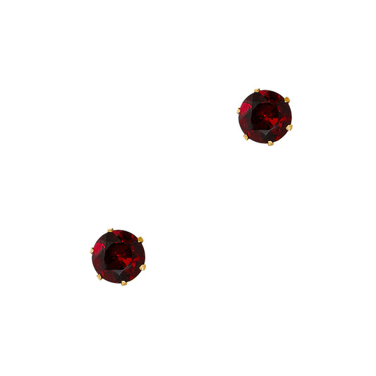 Pre-Owned 9ct Gold Garnet Stud Earrings