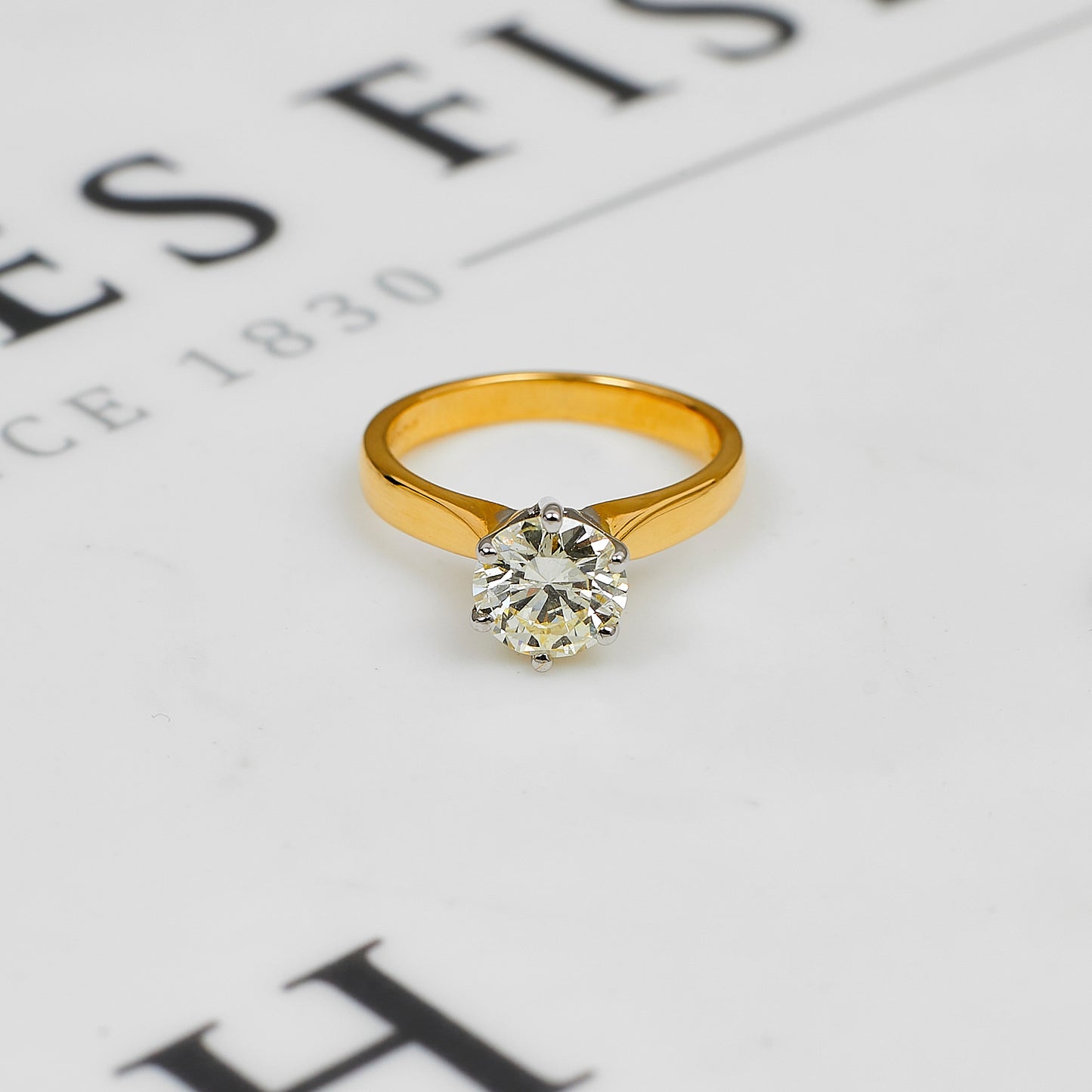 Pre-Owned 18ct Gold Diamond Solitaire Engagement Ring Size L