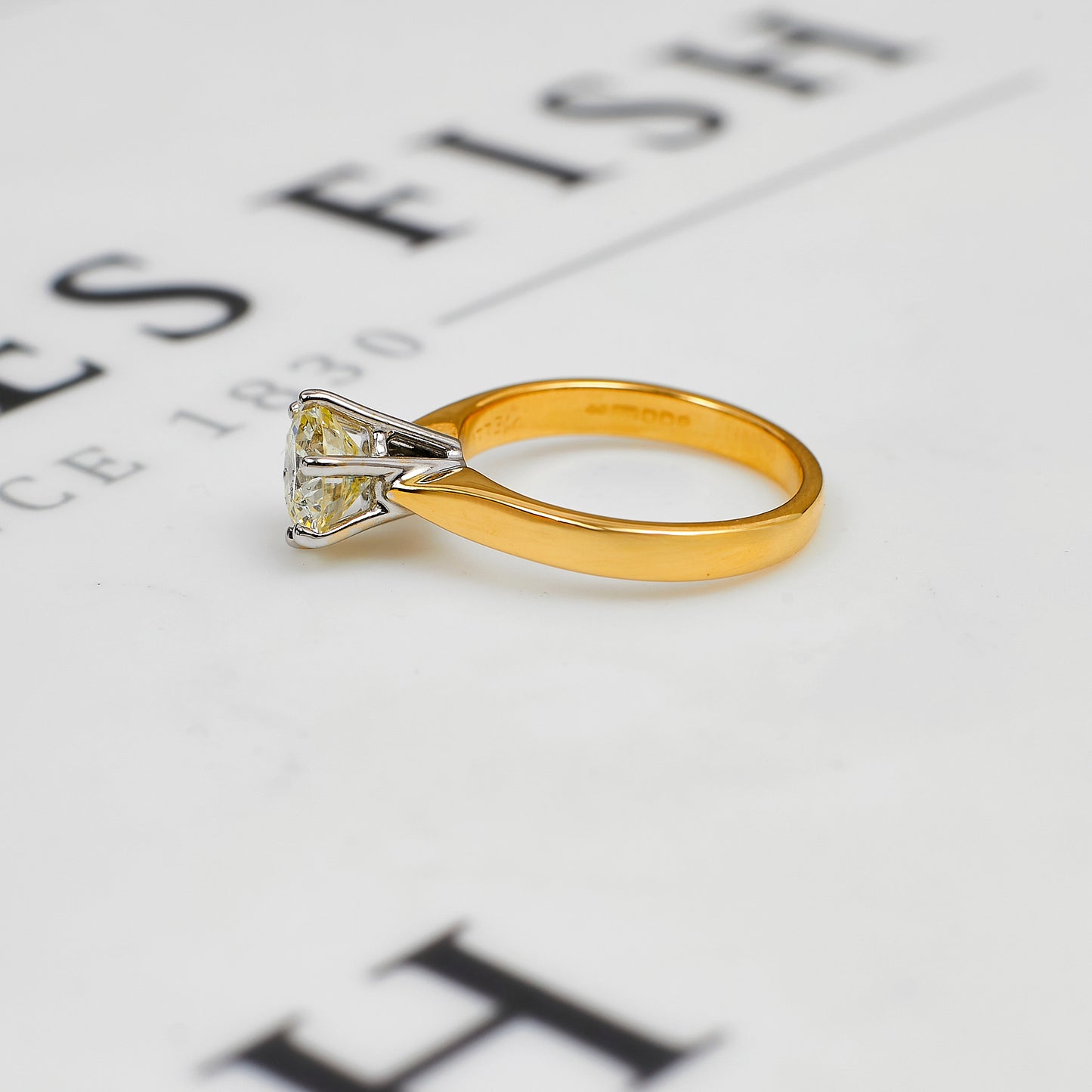 Pre-Owned 18ct Gold Diamond Solitaire Engagement Ring Size L