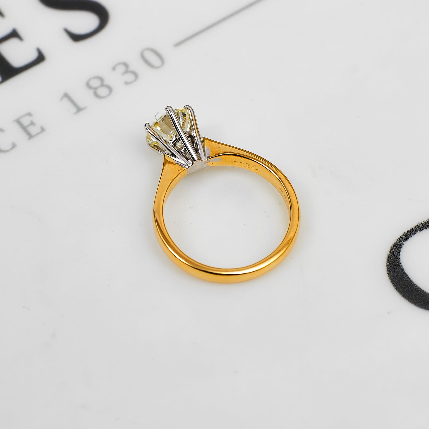 Pre-Owned 18ct Gold Diamond Solitaire Engagement Ring Size L