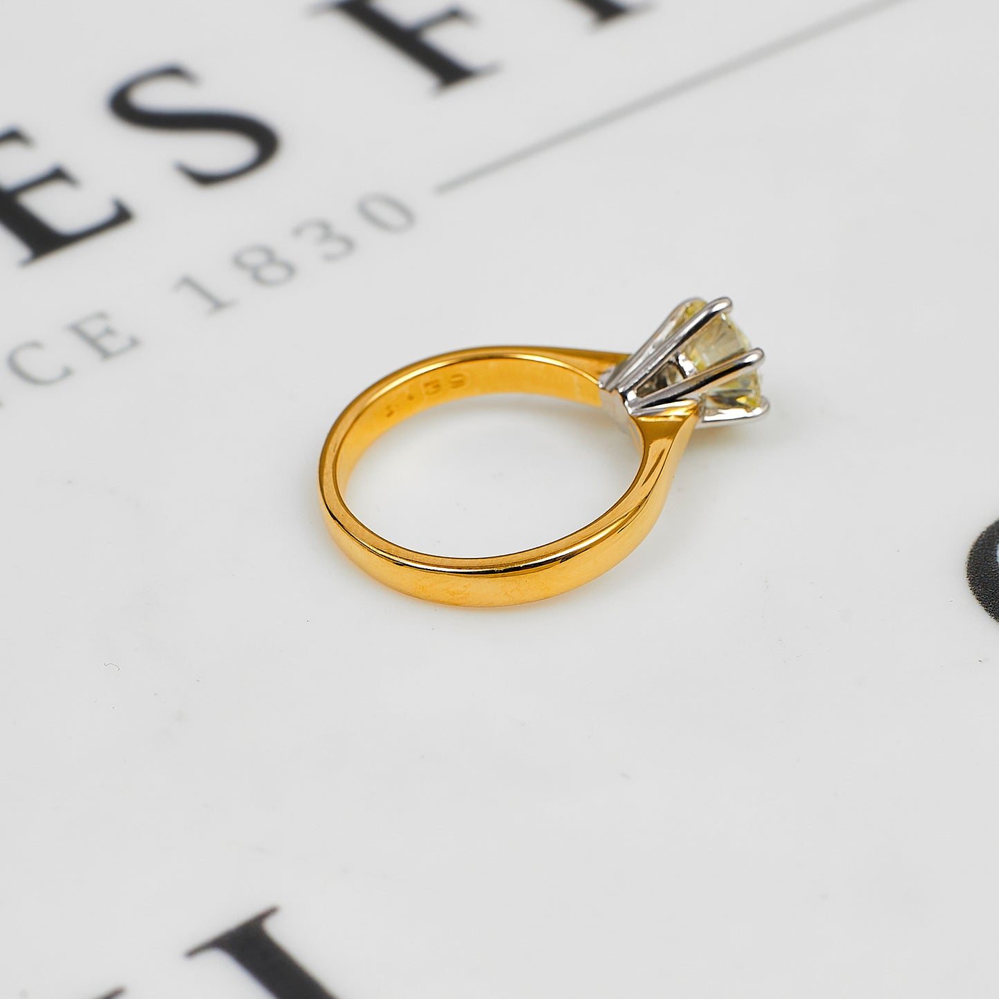 Pre-Owned 18ct Gold Diamond Solitaire Engagement Ring Size L