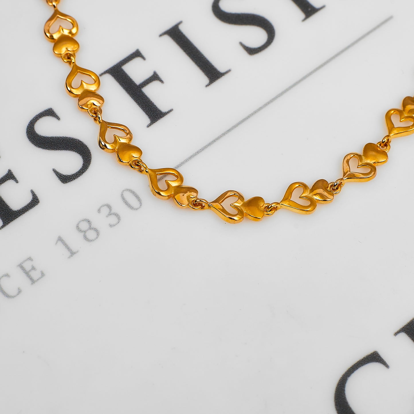 Pre-Owned 22ct Gold Childs Heart Design Bracelet 6.5 Inch