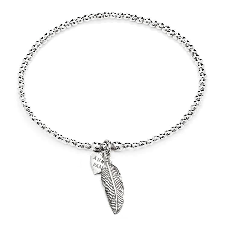 Annie Haak Santeenie Charm Bracelet Silver Feather