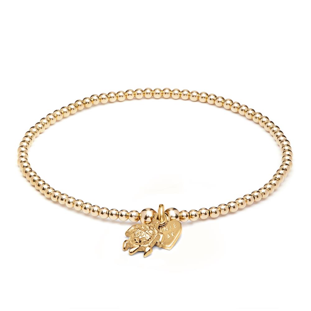 Annie Haak Santeenie Gold Charm Bracelet Turtle
