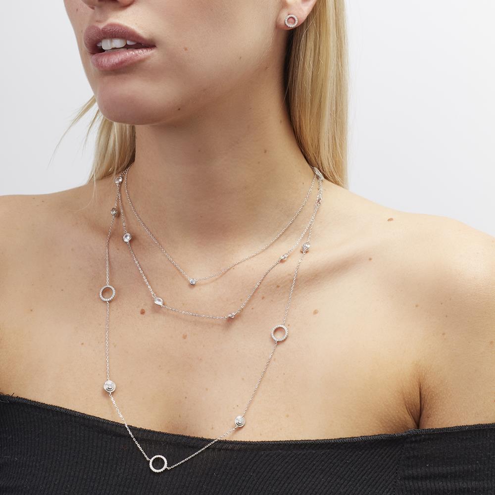 Achara Bezel Zirconia Mini Solitaire Necklace