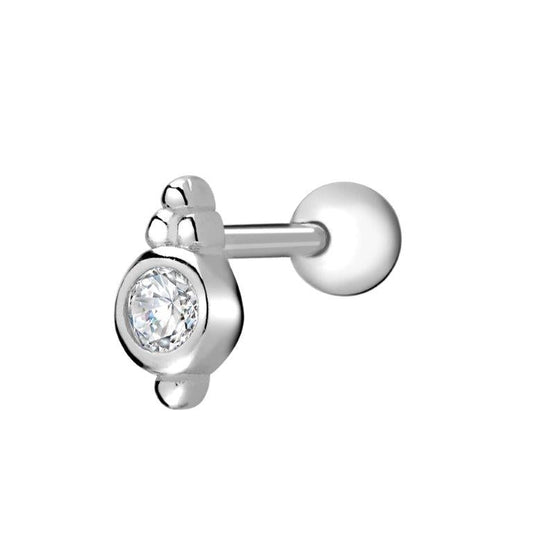 Achara Bead Zirconia Stud Cartilage Earring