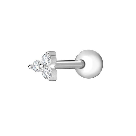 Achara Trinity Zirconia Stud Cartilage Earring