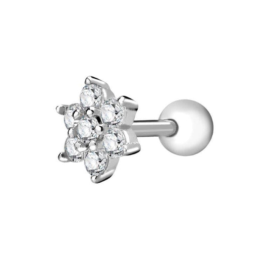 Achara Flower Zirconia Stud Cartilage Earring