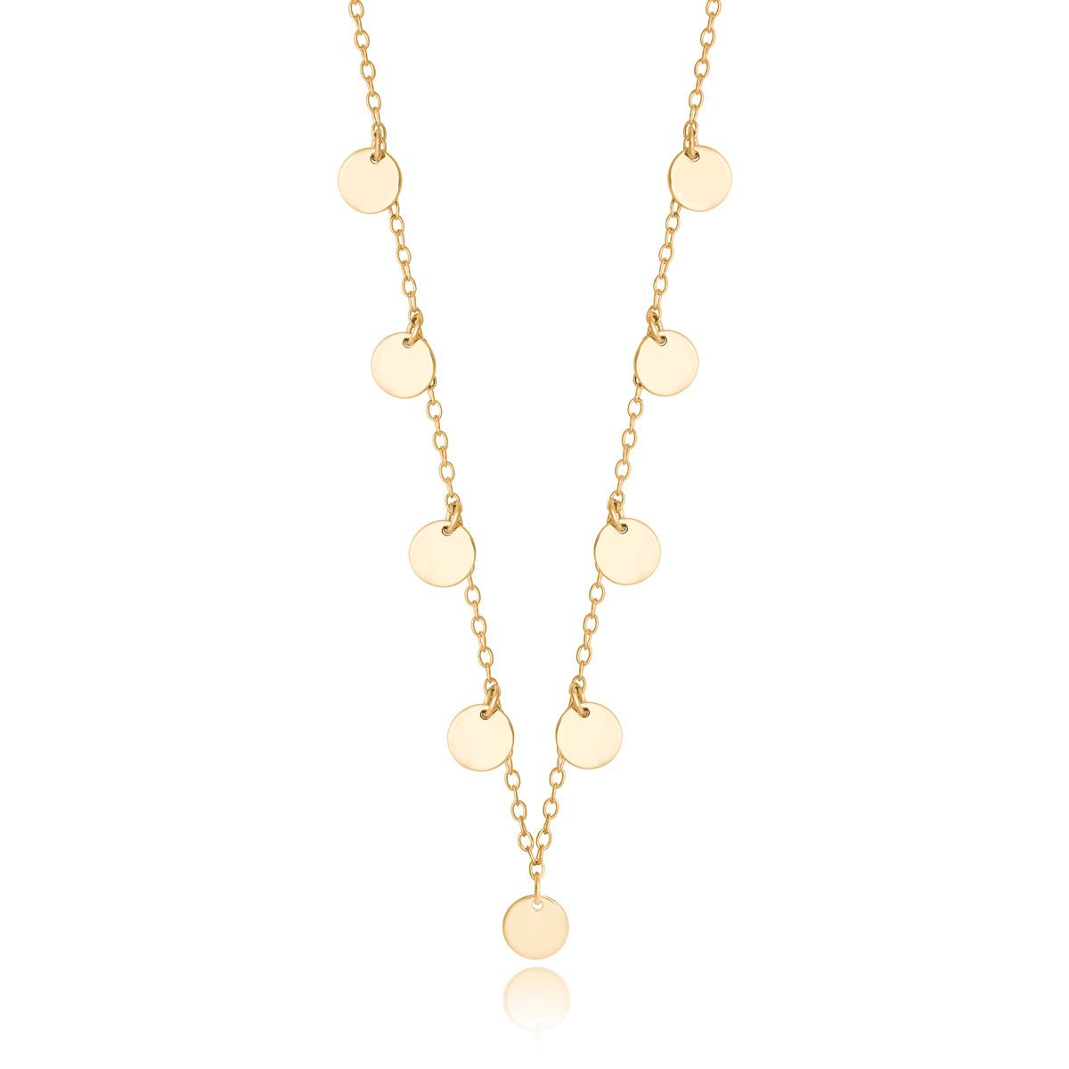 Achara Multi Disc Charm Necklace - Gold