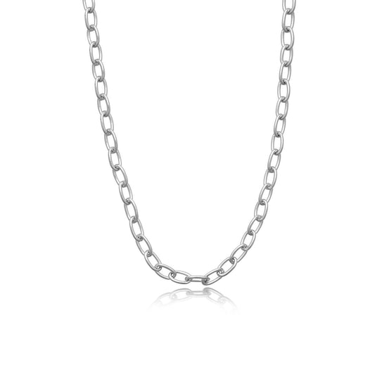 Achara Classic Cable Chain 18 Inch Necklace - Silver