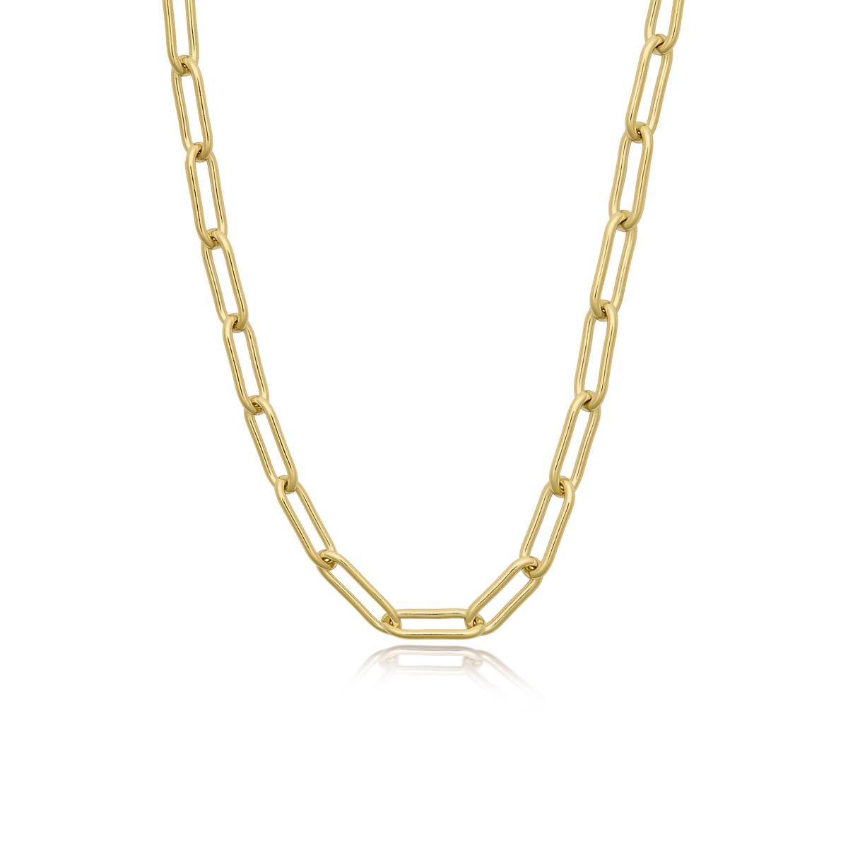 Achara 18 Inch Paperclip Chain Link Necklace - Gold