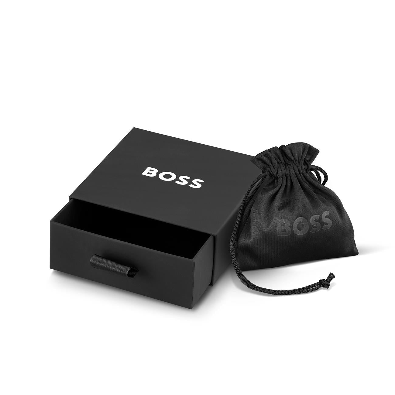 Boss Gents Yann Steel Circle Earrings 1580477