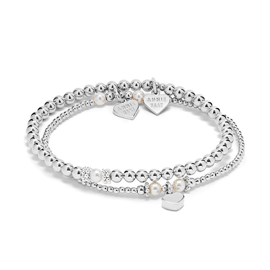 Annie Haak Pearly Silver Stack Bracelet